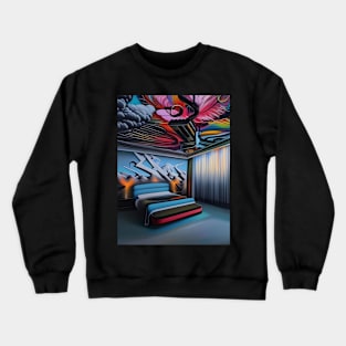 crazy hotel room Crewneck Sweatshirt